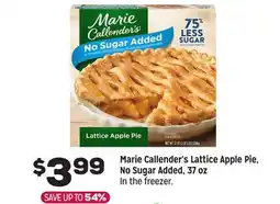 Grocery Outlet Marie Callender's Lattice Apple Pie, No Sugar Added offer