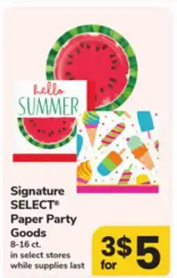 ACME Signature SELECT Paper Party Goods offer