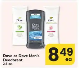ACME Dove or Dove Men's Deodorant offer