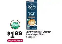 Grocery Outlet Sown Organic Oat Creamer, Brown Sugar offer