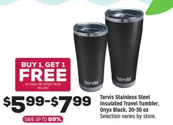 Grocery Outlet Tervis Stainless Steel Insulated Travel Tumbler, Onyx Black offer