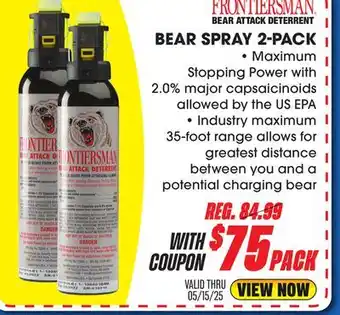 Big 5 Security Equipment Corporation Frontiersman Bear Spray - 2-Pack offer