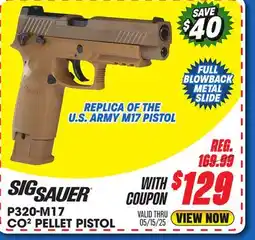 Big 5 Sig Sauer P320-M17 CO2 Pellet Pistol offer