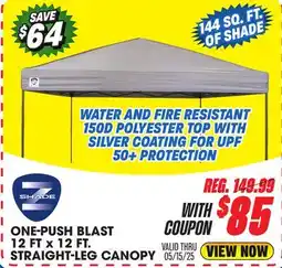 Big 5 Z-Shade One-Push Blast 12'x12' Canopy offer