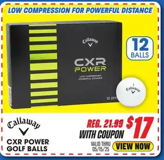 Big 5 Callaway CXR Power Golf Balls - 1-Dozen offer