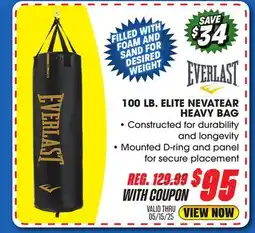 Big 5 Everlast 100 lb. Elite Nevatear Heavy Bag offer