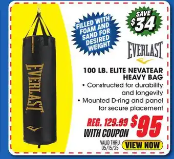 Big 5 Everlast 100 lb. Elite Nevatear Heavy Bag offer