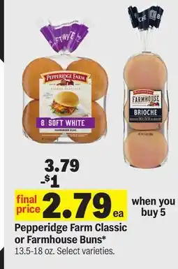 Meijer Pepperidge Farm Classic or Farmhouse Buns offer