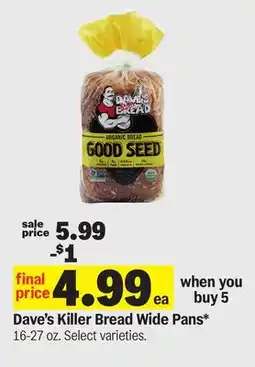 Meijer Dave's Killer Bread Wide Pans offer