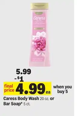 Meijer Caress Body Wash 20 oz. or Bar Soap* 5 ct offer