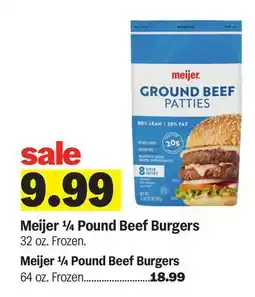 Meijer Meijer ¼ Pound Beef Burgers offer