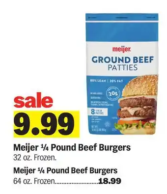 Meijer Meijer ¼ Pound Beef Burgers offer