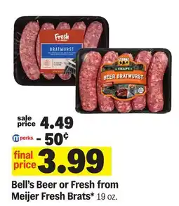 Meijer Bell's Beer or Fresh from Meijer Fresh Brats offer