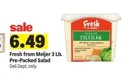 Meijer Fresh from Meijer 3 Lb. Pre-Packed Salad offer