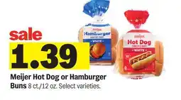 Meijer Meijer Hot Dog or Hamburger Buns offer