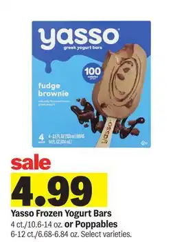 Meijer Yasso Frozen Yogurt Bars 4 ct./10.6-14 oz. or Poppables 6-12 ct./6.68-6.84 oz offer