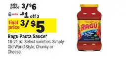 Meijer Ragu Pasta Sauce offer