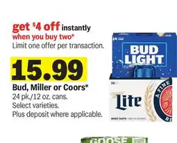 Meijer Bud, Miller or Coors offer