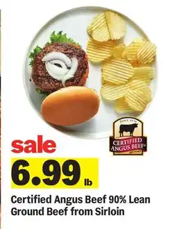 Meijer Certified Angus Beef 90% Lean Ground Beef from Sirloin offer