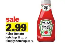 Meijer Heinz Tomato Ketchup 38 oz. or Simply Ketchup 31 oz offer