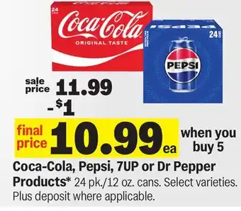 Meijer Coca-Cola, Pepsi, 7UP or Dr Pepper Products offer