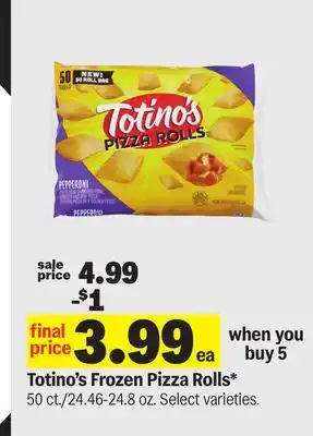 Meijer Totino's Frozen Pizza Rolls offer
