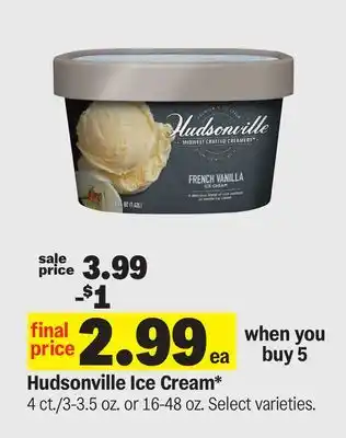 Meijer Hudsonville Ice Cream offer