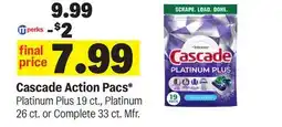 Meijer Cascade Action Pacs offer