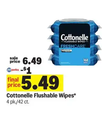Meijer Cottonelle Flushable Wipes offer