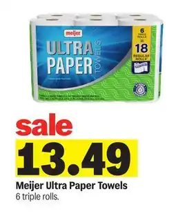 Meijer Meijer Ultra Paper Towels offer