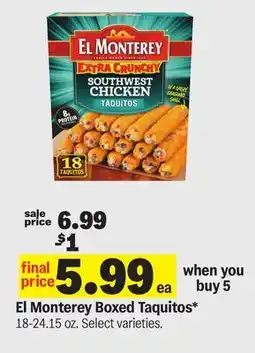 Meijer El Monterey Boxed Taquitos offer