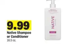 Meijer Native Shampoo or Conditioner offer