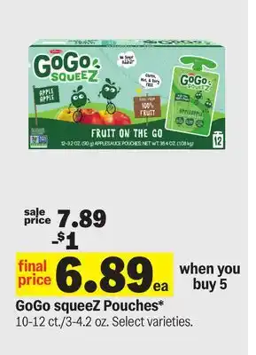Meijer GoGo squeeZ Pouches offer