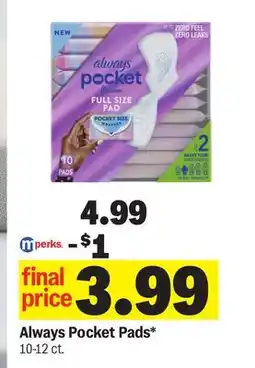 Meijer Always Pocket Pads offer