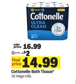 Meijer Cottonelle Bath Tissue offer