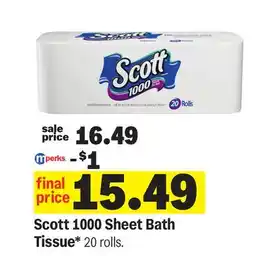 Meijer Scott 1000 Sheet Bath Tissue offer