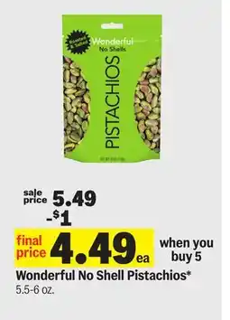 Meijer Wonderful No Shell Pistachios offer