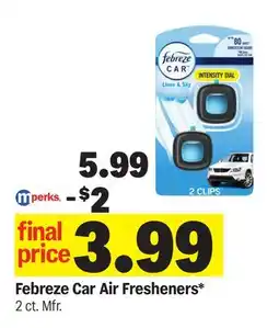 Meijer Febreze Car Air Fresheners offer