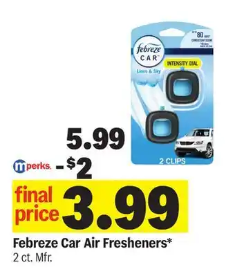 Meijer Febreze Car Air Fresheners offer