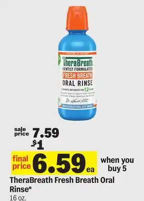 Meijer TheraBreath Fresh Breath Oral Rinse offer