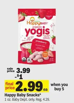 Meijer Happy Baby Snacks offer