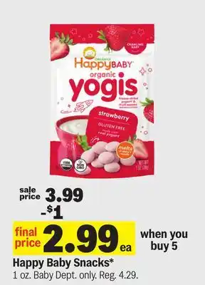 Meijer Happy Baby Snacks offer