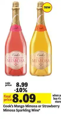 Meijer Cook's Mango Mimosa or Strawberry Mimosa Sparkling Wine offer
