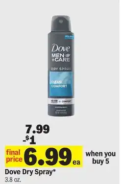 Meijer Dove Dry Spray offer