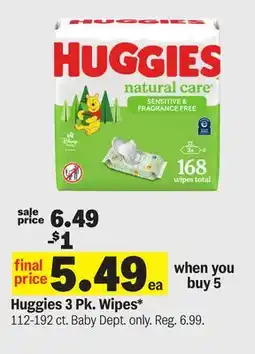 Meijer Huggies 3 Pk. Wipes offer
