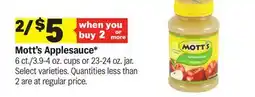 Meijer Mott's Applesauce offer