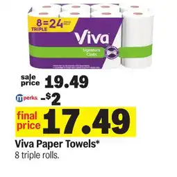 Meijer Viva Paper Towels offer