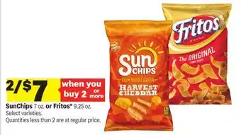 Meijer SunChips 7 oz. or Fritos 9.25 oz offer