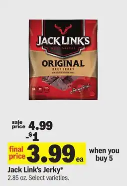 Meijer Jack Link's Jerky offer