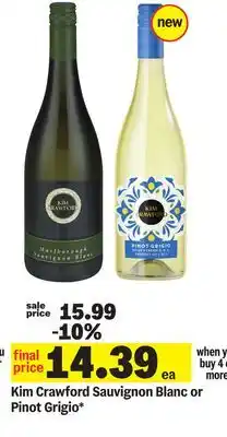 Meijer Kim Crawford Sauvignon Blanc or Pinot Grigio offer